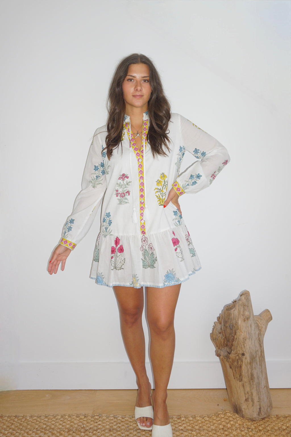 Carrie Dress in Mixed Print Floral