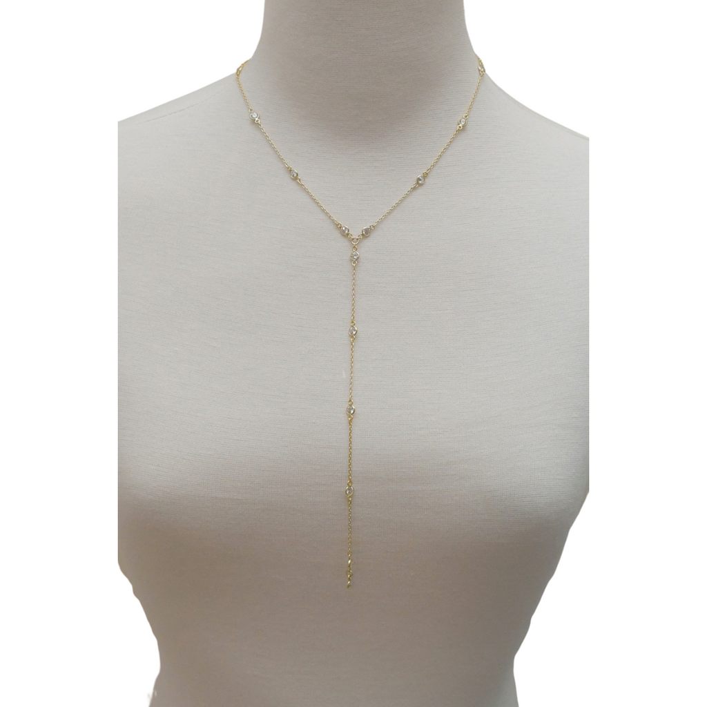 Tiff "Y" Necklace-Gold Or Silver