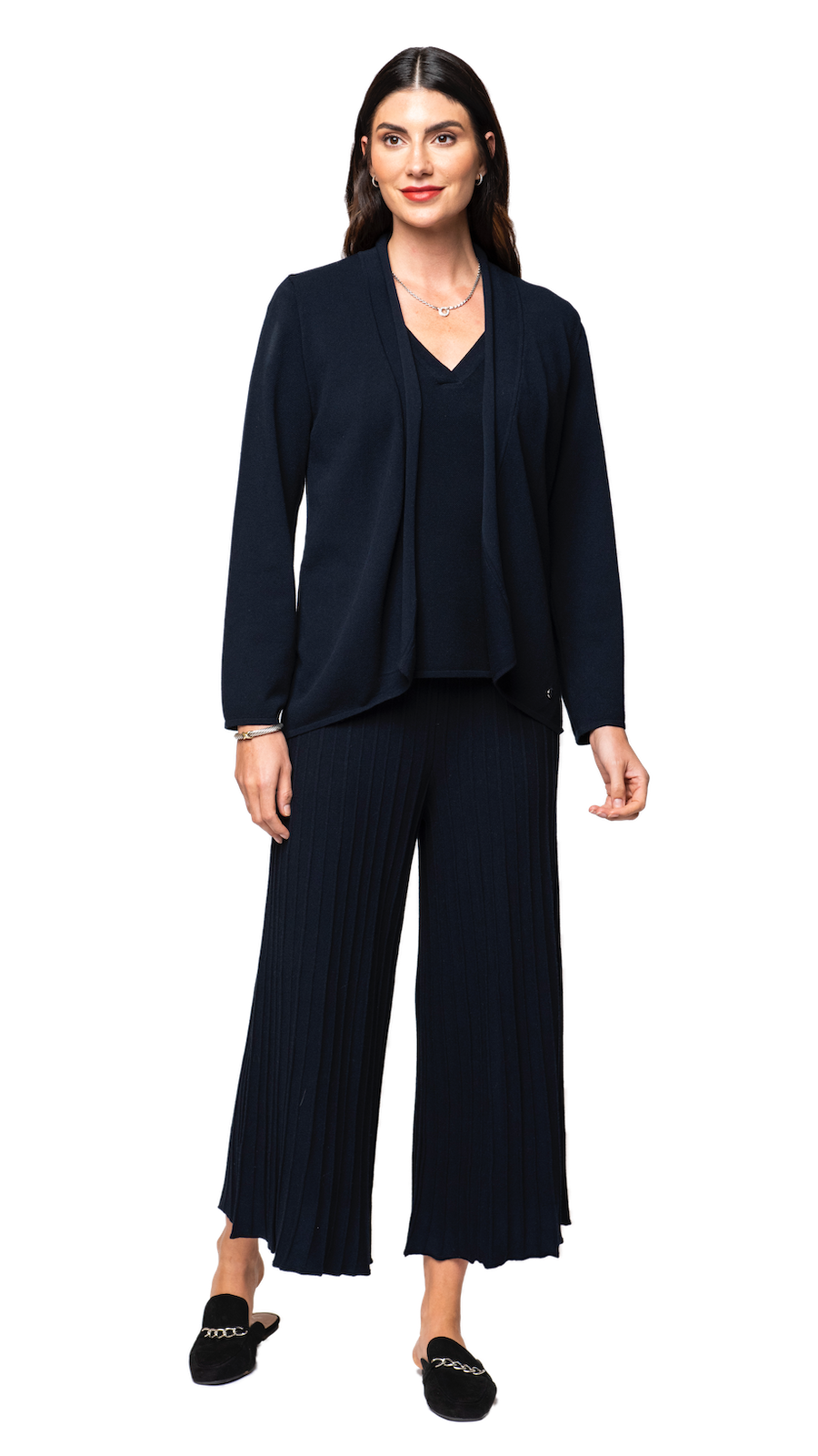 Amy Shawl Collar Cardigan ; Dark Navy