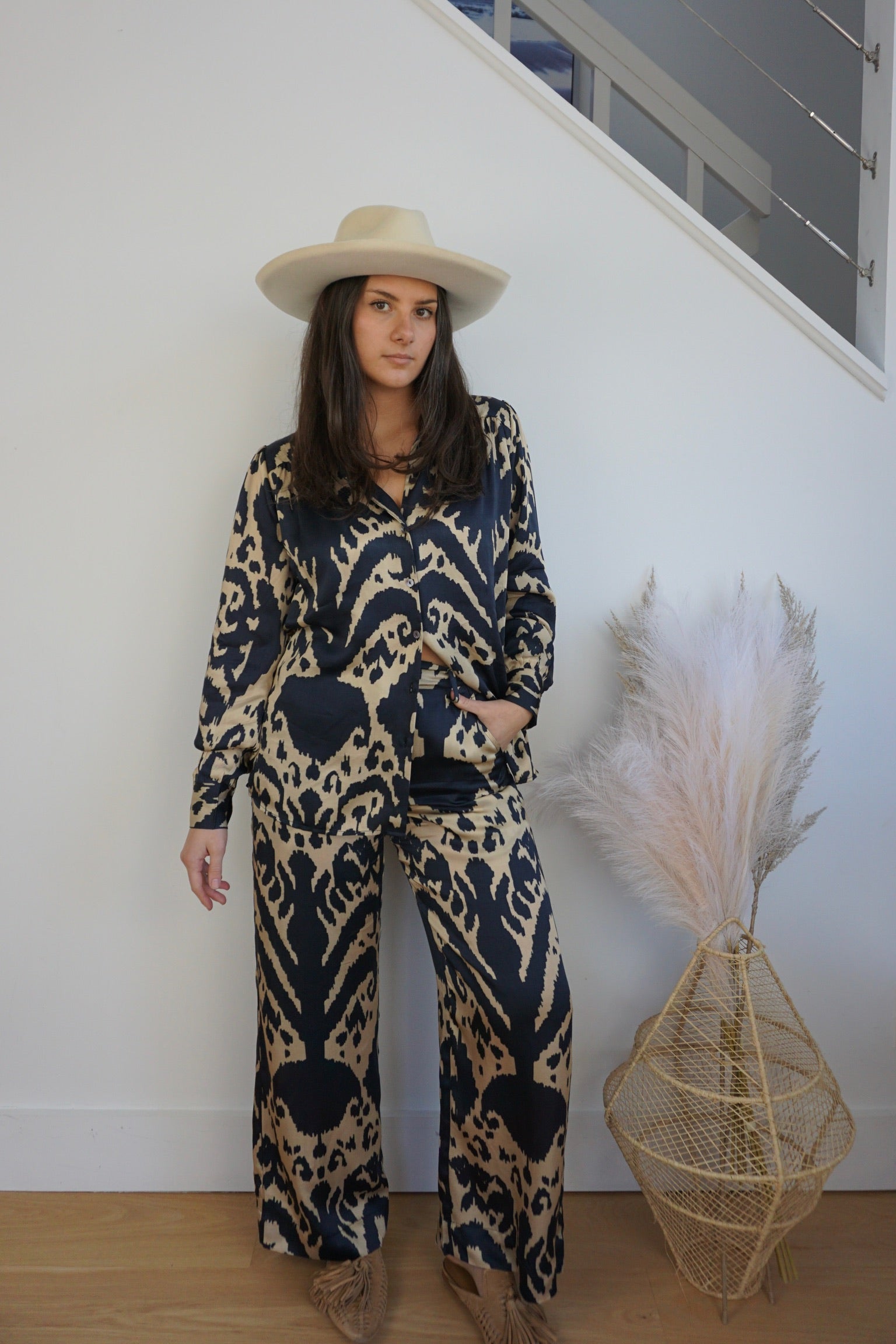 Cabo Shirt - Navy Ikat