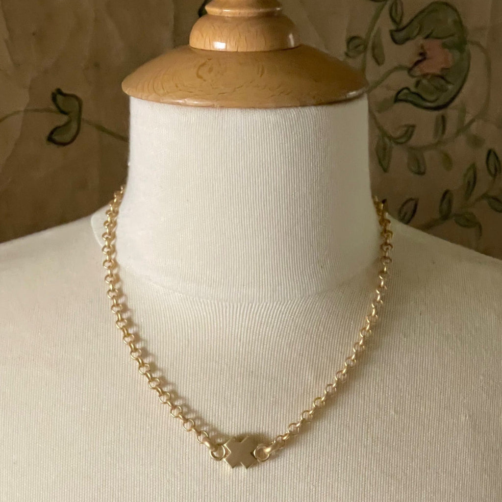 Single X Charm on Rolo Chain