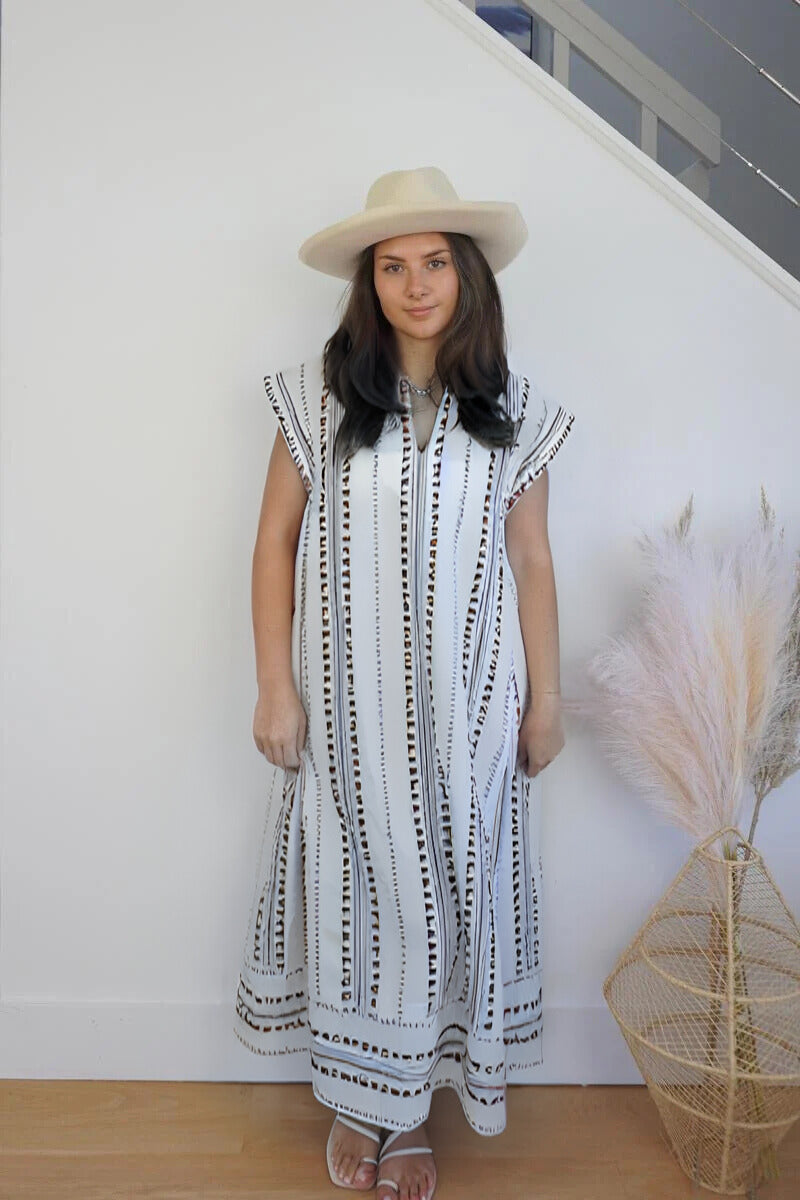 Josie Maxi Dress - Black/Cream