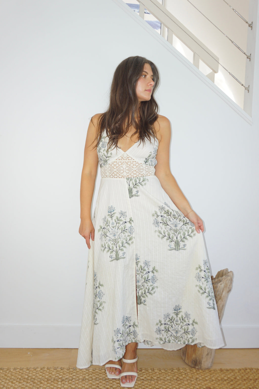 Isabella Dress in Vert Victorian