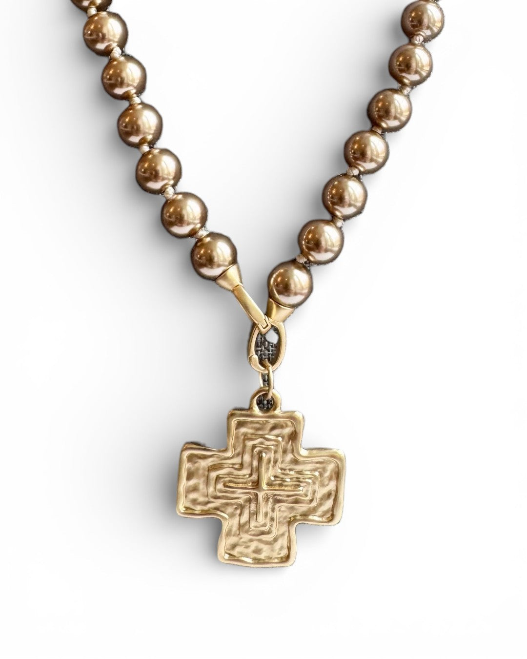 The Champagne Pearl Necklace Coin