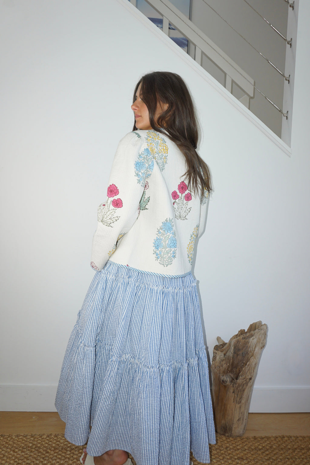 Shylah Quilted Jacket in Mixed Print Floral