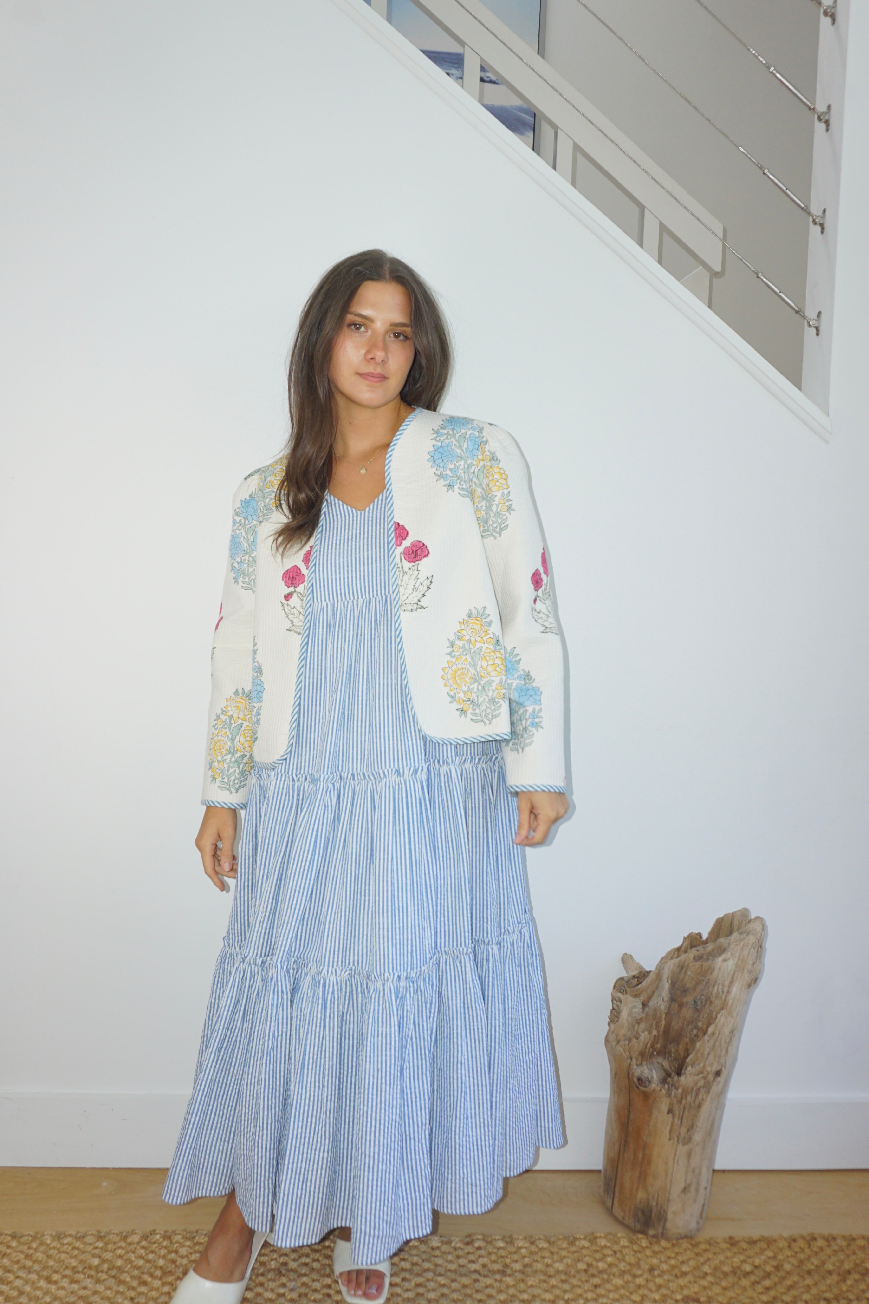 Shylah Quilted Jacket in Mixed Print Floral