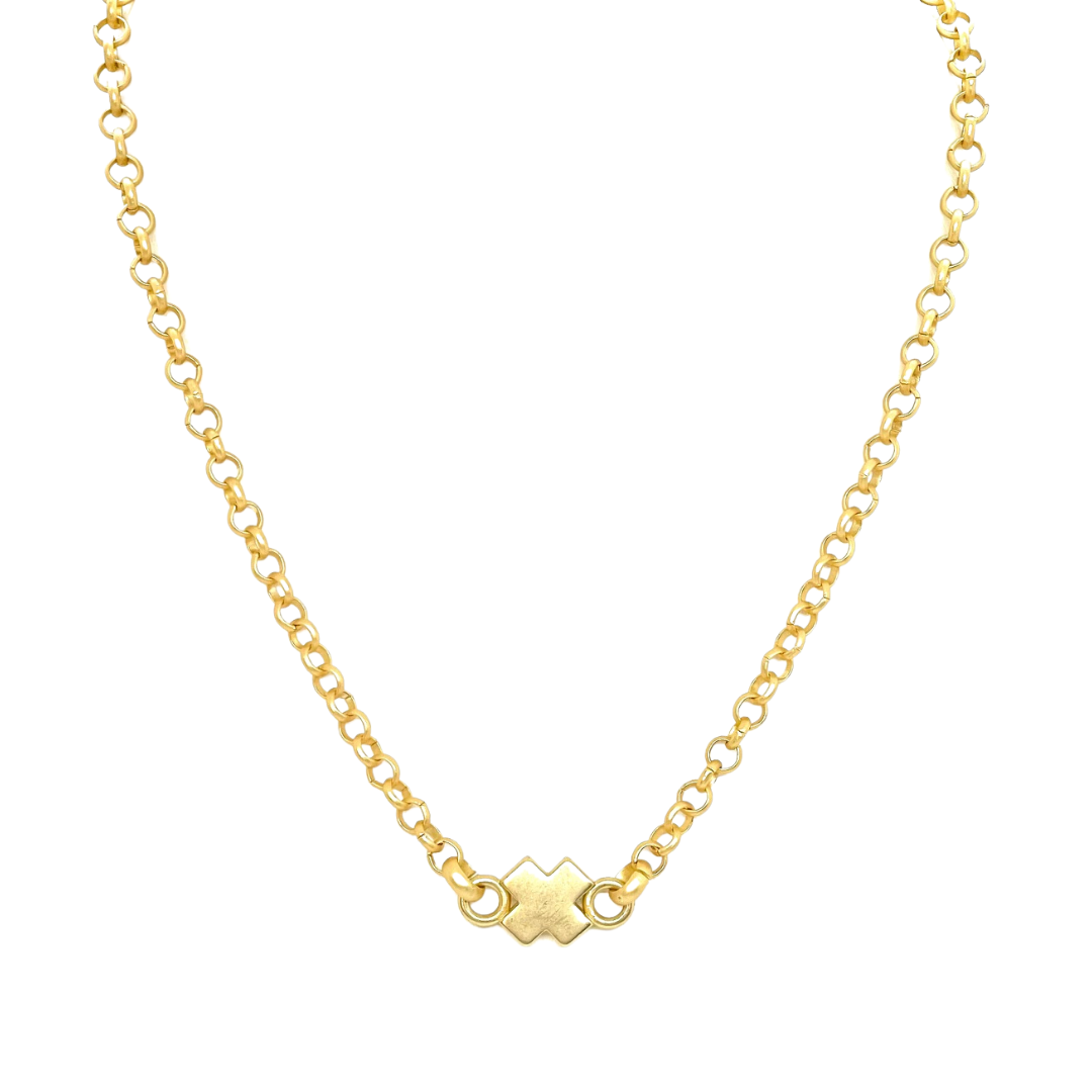 Single X Charm on Rolo Chain
